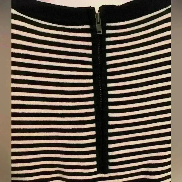 J. McLaughlin Black White Striped Sweater Dress Long Sleeve, Womens Size Medium - Picture 6 of 10